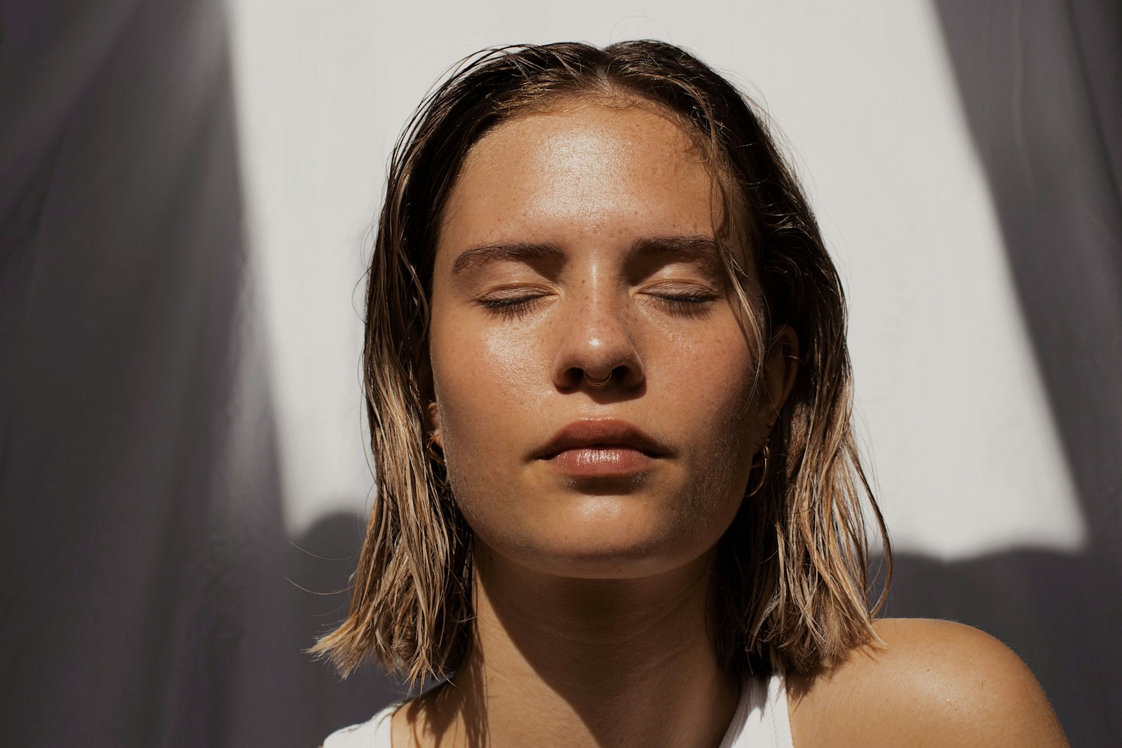 Close-up of a radiant, healthy complexion after treatment